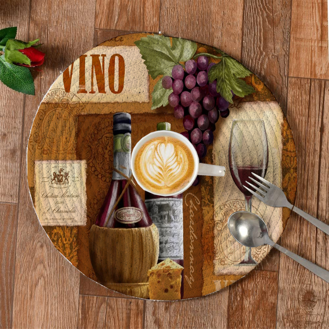 LHF VinoRustica™ Round Printed Placemat