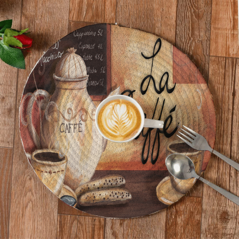 LHF LaCaffè™ Round Printed Placemat