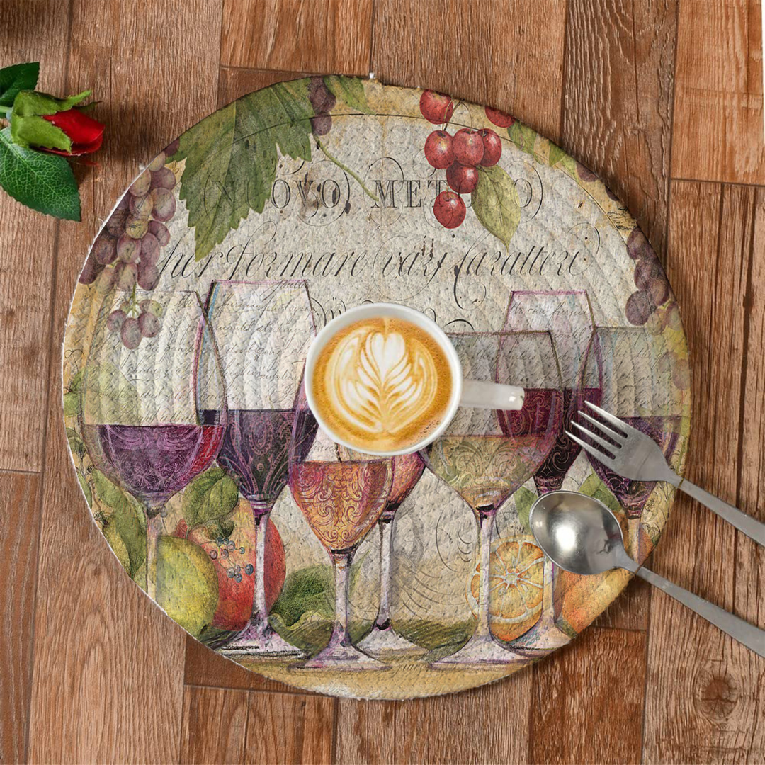 LHF VinoEleganza™ Round Printed Placemat