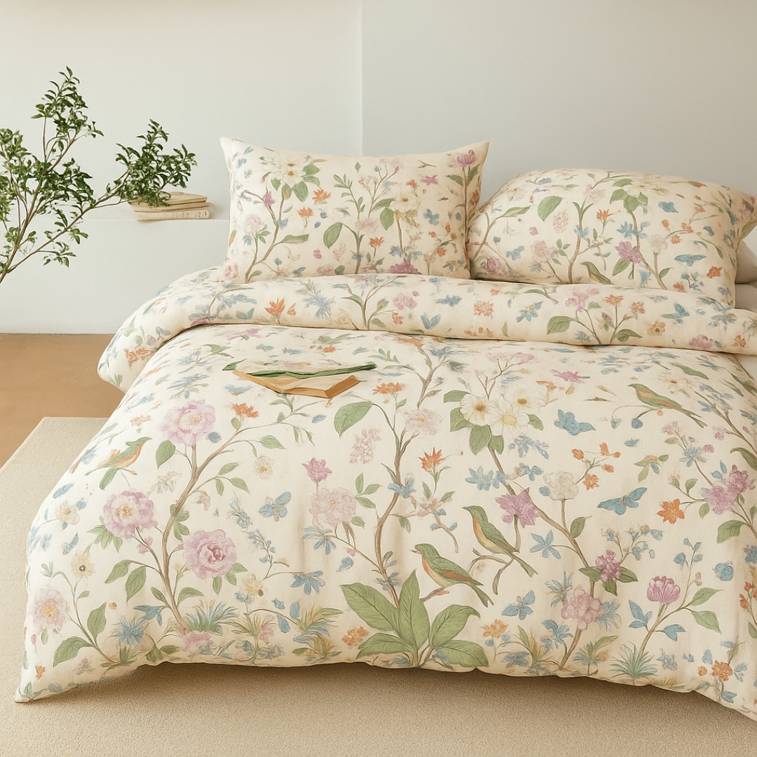 Blossom Whisper Microfiber Comforter – 90x90 inch