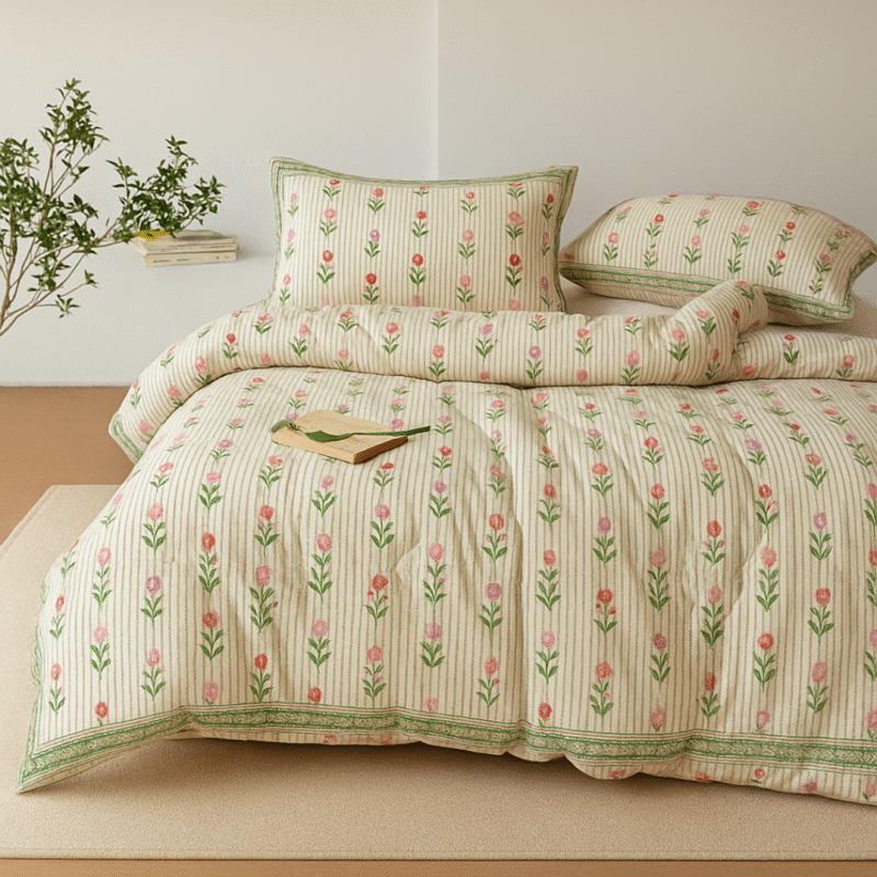 Tulip Trails Microfiber Comforter – 90x90 inch