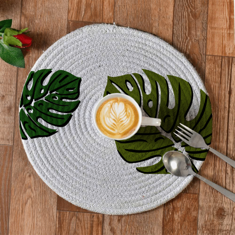 LHF MonsteraMood™ Round Printed Placemat