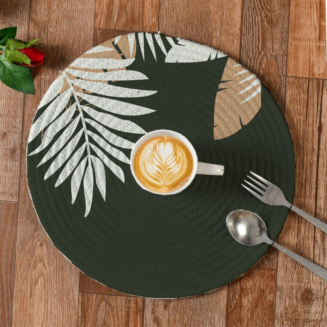 LHF MidnightPalm™ Round Printed Placemat