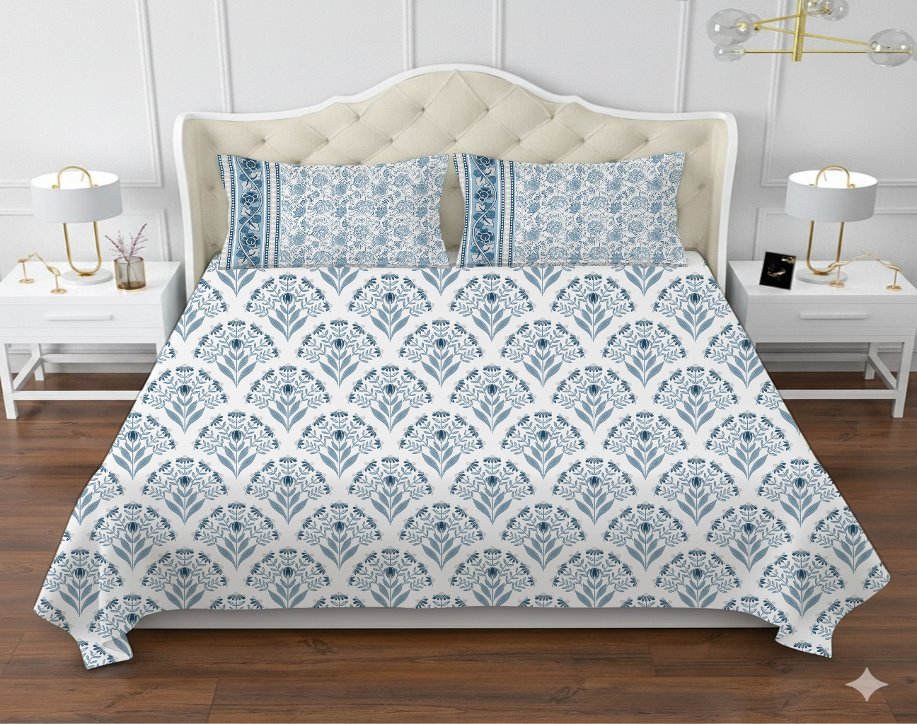 Indigo Bloom CottonTouch Bedsheet Set